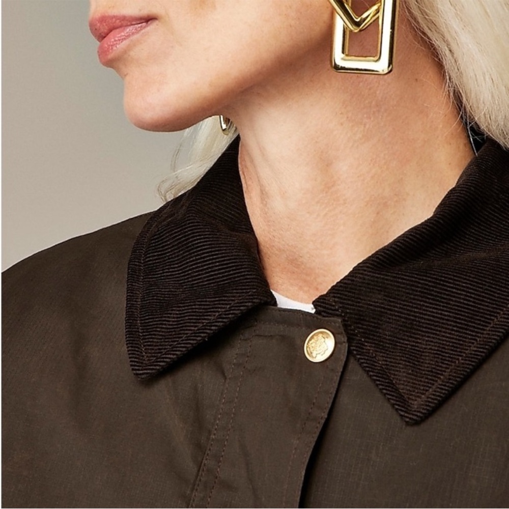 J. Crew Black Utility Jacket with Contrast Collar - Picture 11 of 15